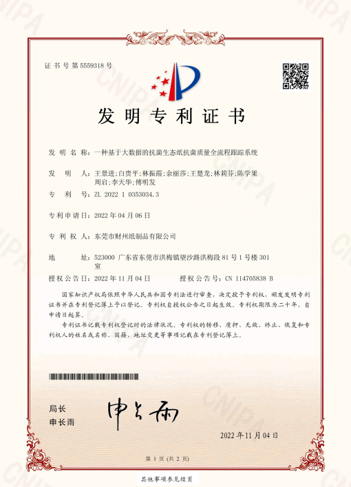 喜訊！財州榮獲一項(xiàng)國家發(fā)明專利